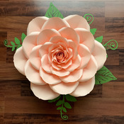 SVG PNG DXF Petal 24 20" Rose Giant Paper Flower Templates w/ Rose bud, Flat Centers & Bases Diy wedding, event decors n for nursery decor