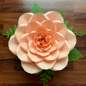 SVG PNG DXF Petal 24 20" Rose Giant Paper Flower Templates w/ Rose bud, Flat Centers & Bases Diy wedding, event decors n for nursery decor