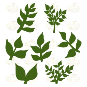 Set 16 Svg Png Dxf 7 different Leaves for Paper Flowers- MACHINE use Only (Cricut and Silhouette) DIY and Handmade Leaves Templates