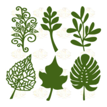 Set 7 Svg Png Dxf 6 different Leaves for Paper Flowers- MACHINE use Only (Cricut and Silhouette) DIY and Handmade Leaves Templates