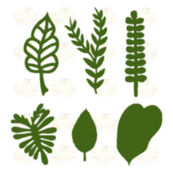Svg PNG DXF Set 1-6 different Leaves for Paper Flowers Machine use Only