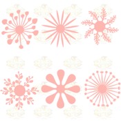 SVG PNG DXF Set 1-6 different Flat Center for Paper Flowers machine use Only (Cricut n Silhouette) Diy Handmade Giant Paper Flower Templates