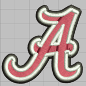 Alabama A Embroidery Design 3 Sizes 9 Formats Instant Download