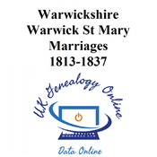 Warwickshire, Warwick St Mary Marriages 1813-1837