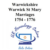Warwickshire Warwick St Mary Marriage Images 1754-1776