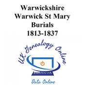 Warwickshire Warwick St Mary Burials Images    1813-1840