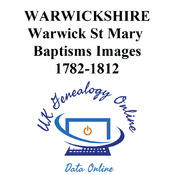 Warwickshire Warwick St Mary Images Baptisms 1782-1812