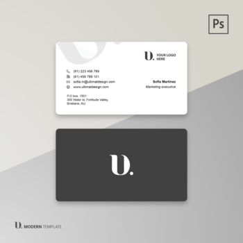 Business card template T02 - PSD