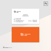 Business card template T01 - PSD