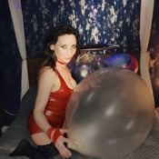 Red latex big balloon bounce