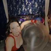 Red latex big balloon bounce