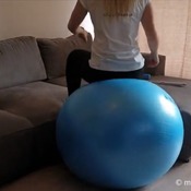 Video 96 - pumping and sporty riding my blue gymball