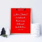 What is Christmas?... Christmas Printable Art decor, Christmas Sign, typography decor, Black, White, Red, Pell Yellow, new year decor