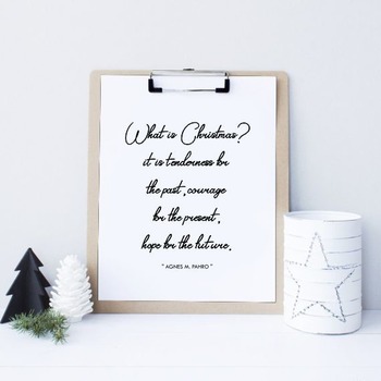 What is Christmas?... Christmas Printable Art decor, Christmas Sign, typography decor, Black, White, Red, Pell Yellow, new year decor