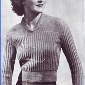 30s Jumper Knitting Pattern. Vintage Knitting PDF Pattern. Instant Download