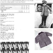 Child's Coat Crochet Pattern. Houndstooth Pattern. Vintage Knitting PDF Pattern. Instant Download