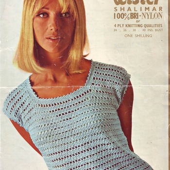 Crochet Jumper Easy Pattern. Bust 34"-40". Vintage. PDF Pattern. Instant Download