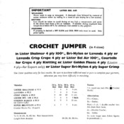 Crochet Jumper Easy Pattern. Bust 34"-40". Vintage. PDF Pattern. Instant Download