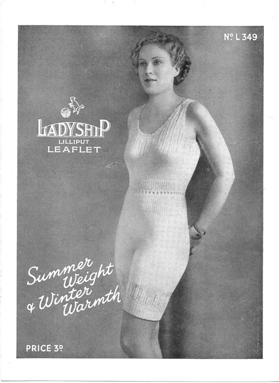 Vintage Lingerie Knitting Pattern. PDF Pattern Leaflet. Underwear Knitting  30s - 40s Lingerie
