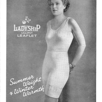 Vintage Lingerie Knitting Pattern. PDF Pattern Leaflet. Underwear Knitting 30s - 40s Lingerie Knitting. Vest & Knickers Knitting