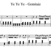 Spartito "Ye Ye Ye - Gemitaiz" per pianoforte