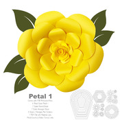 PDF Petal 1 Paper Flower Template/Printable/Trace and Cut/ 3D Giant Paper Flowers