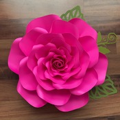 PDF Petal 11 Paper Flower template w/ Rose Bub Center Instant Download Printable Cut & Trace Stencil DIY 19-21 inches Rose + Centers n Bases