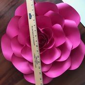 PDF Petal 11 Paper Flower template w/ Rose Bub Center Instant Download Printable Cut & Trace Stencil DIY 19-21 inches Rose + Centers n Bases