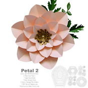 PDF Petal 2 Printable Paper Flower Template/Printable/Trace and Cut/ 3D Giant Paper Flowers