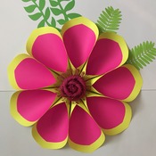 PDF Petal 2 Printable Paper Flower Template/Printable/Trace and Cut/ 3D Giant Paper Flowers