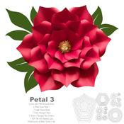 PDF Petal 3 Paper Flowers Template Printable Trace and Cut 3D Giant Paper Flowers