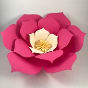 PDF Petal 3 Paper Flowers Template Printable Trace and Cut 3D Giant Paper Flowers