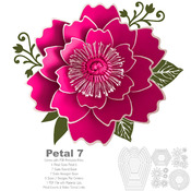 PDF Petal 7 Printable Giant Paper Flowers Template Stencil for trace and cut centers and bases included for weddings and events backdrop