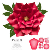 SVG Petal 3 Paper Flowers Template Cut File Cricut and Silhouette machines ready