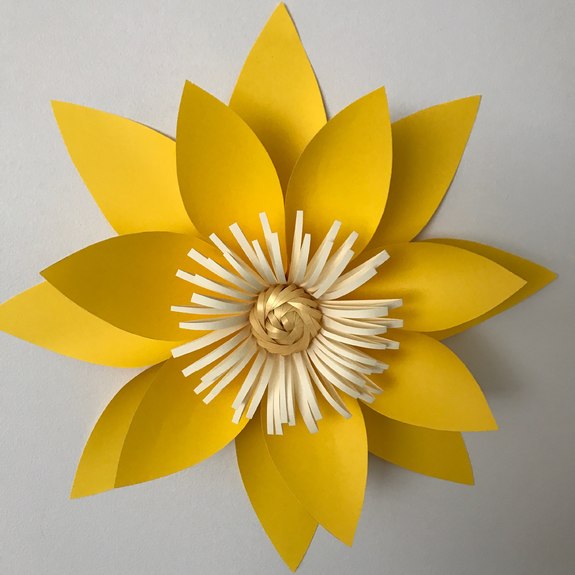 SVG Petal #4 Paper Flower Template with Base, DIGITAL file ...
