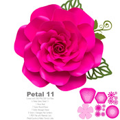 SVG PNG DXF Petal 11 Rose Cut Files for Cutting Machines like Cricut and Silhouette Cameo Diy Paper Flower Kit in making Giant Flat Rose