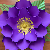 SVG PNG DXF Petal 6 Paper Flowers Cut Files for Cutting Machines no resizing needed includes Petal Templates, 2 Flat Centers and 2 Bases