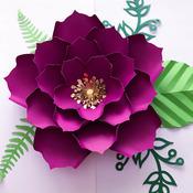 SVG PNG DXF Petal 6 Paper Flowers Cut Files for Cutting Machines no resizing needed includes Petal Templates, 2 Flat Centers and 2 Bases