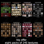 big offer eight packs of 245 textures for the construction of rooms at imvu