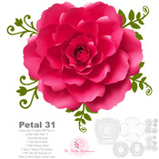 PDF Petal 31 Printable Giant Paper Flowers Template DIY Cut file to make unlimited Rose for wedding and party decors and flower backdrop