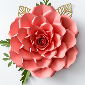 PDF Petal 36 Paper Flowers template w/ Rose Bub Center, printable for Cut & Trace Stencil  DIY 19-23 inches Rose for wedding backdrop decor