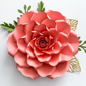 PDF Petal 36 Paper Flowers template w/ Rose Bub Center, printable for Cut & Trace Stencil  DIY 19-23 inches Rose for wedding backdrop decor