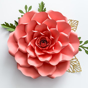 PDF Petal 36 Paper Flowers template w/ Rose Bub Center, printable for Cut & Trace Stencil  DIY 19-23 inches Rose for wedding backdrop decor