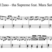 Spartito "m12ano - tha Supreme feat. Mara Sattei" per pianoforte