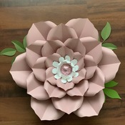 Petal 17 PDF Printable Giant DIY Paper Flower Templates Wedding Decor Events Birthdays Flat Center and Bases are Included w/ Video Tutorial