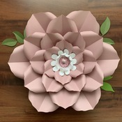 Petal 17 PDF Printable Giant DIY Paper Flower Templates Wedding Decor Events Birthdays Flat Center and Bases are Included w/ Video Tutorial