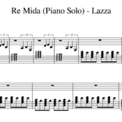 Spartito di "Re Mida (piano solo) - Lazza" per pianoforte