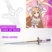 Asuna Yuuki Stacia - Sword Art Online Alicization Cosplay - Sword pattern blueprint