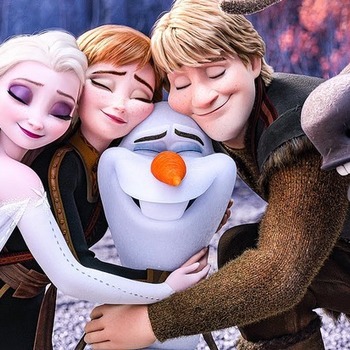 Frozen Gang hugging