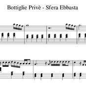 Spartito di "Bottiglie Privé - Sfera Ebbasta" per pianoforte